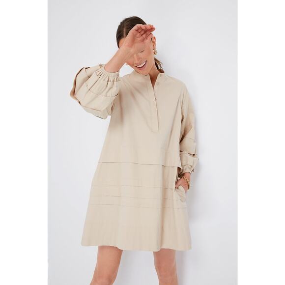 POMANDER PLACE Khaki Chelsea Dress Size M NWT Retail $148 Tuckernuck - Picture 5 of 8